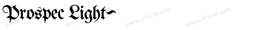 Prospec Light字体转换